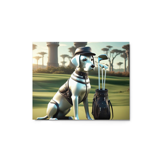 Metal prints-Labrador Retriever Golfer V18