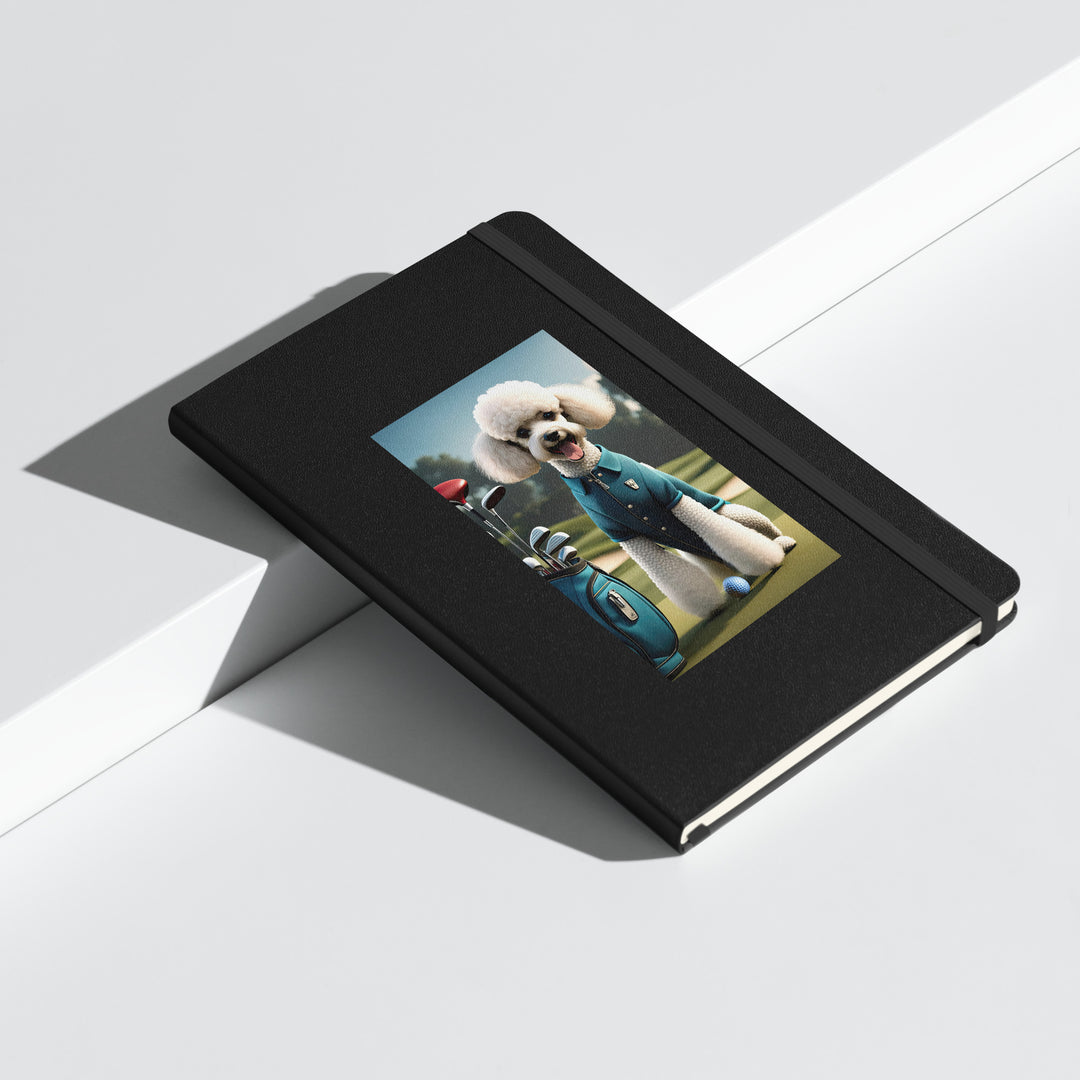 Poodle Golfer- Hardcover bound notebook