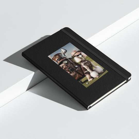 Poodle Golfer- Hardcover bound notebook v3