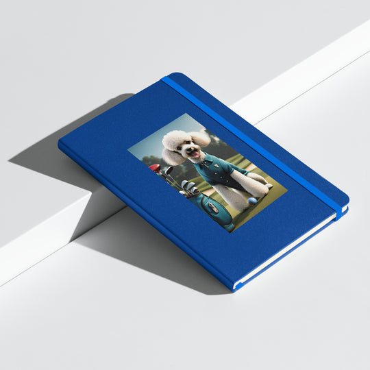 Poodle Golfer- Hardcover bound notebook