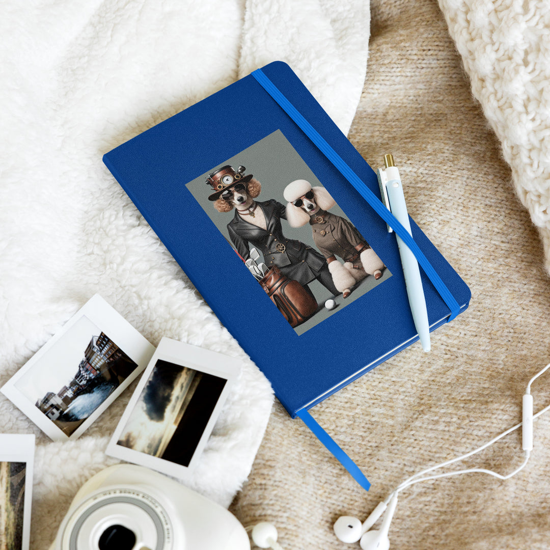 Poodle Golfer- Hardcover bound notebook v2