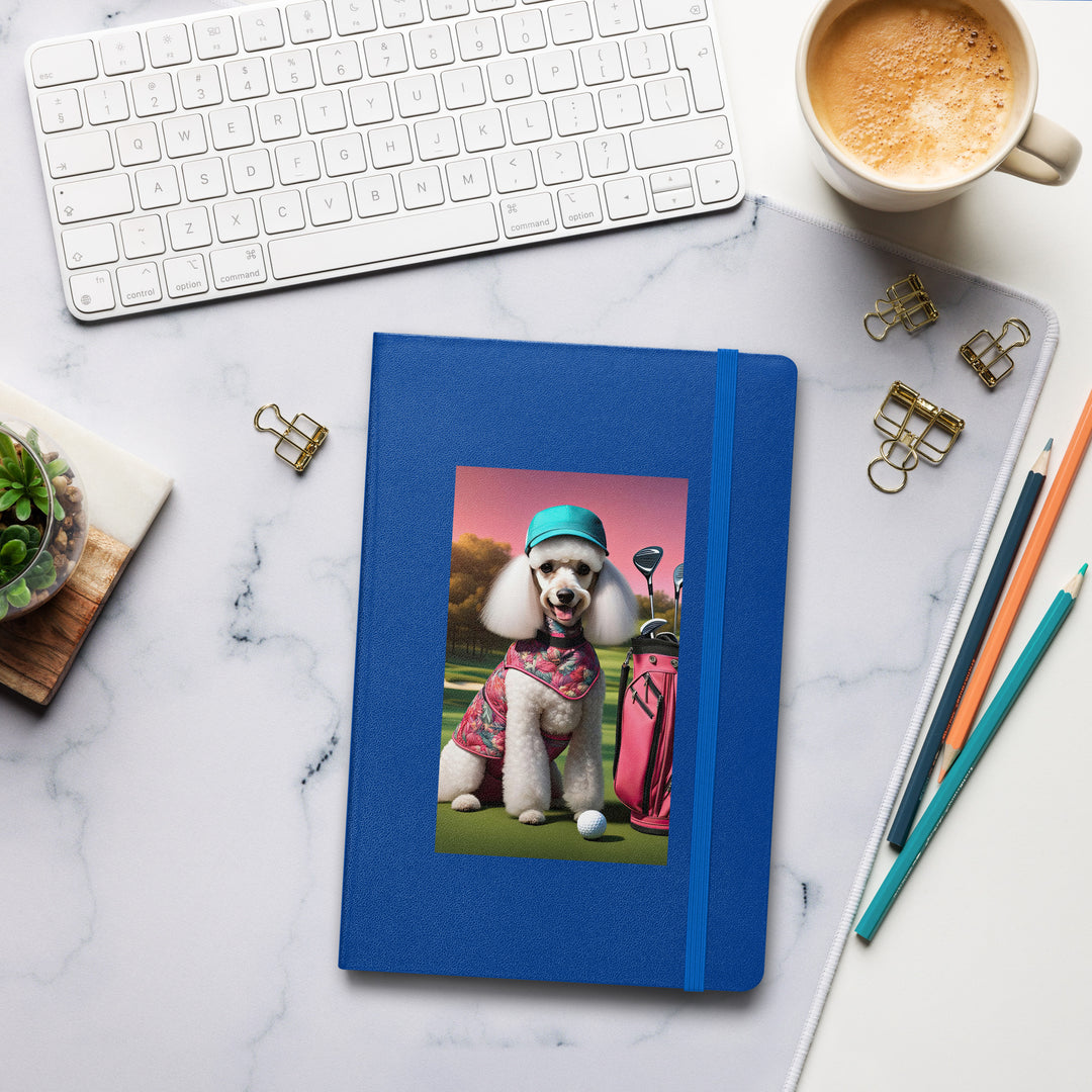 Poodle Golfer- Hardcover bound notebook v5