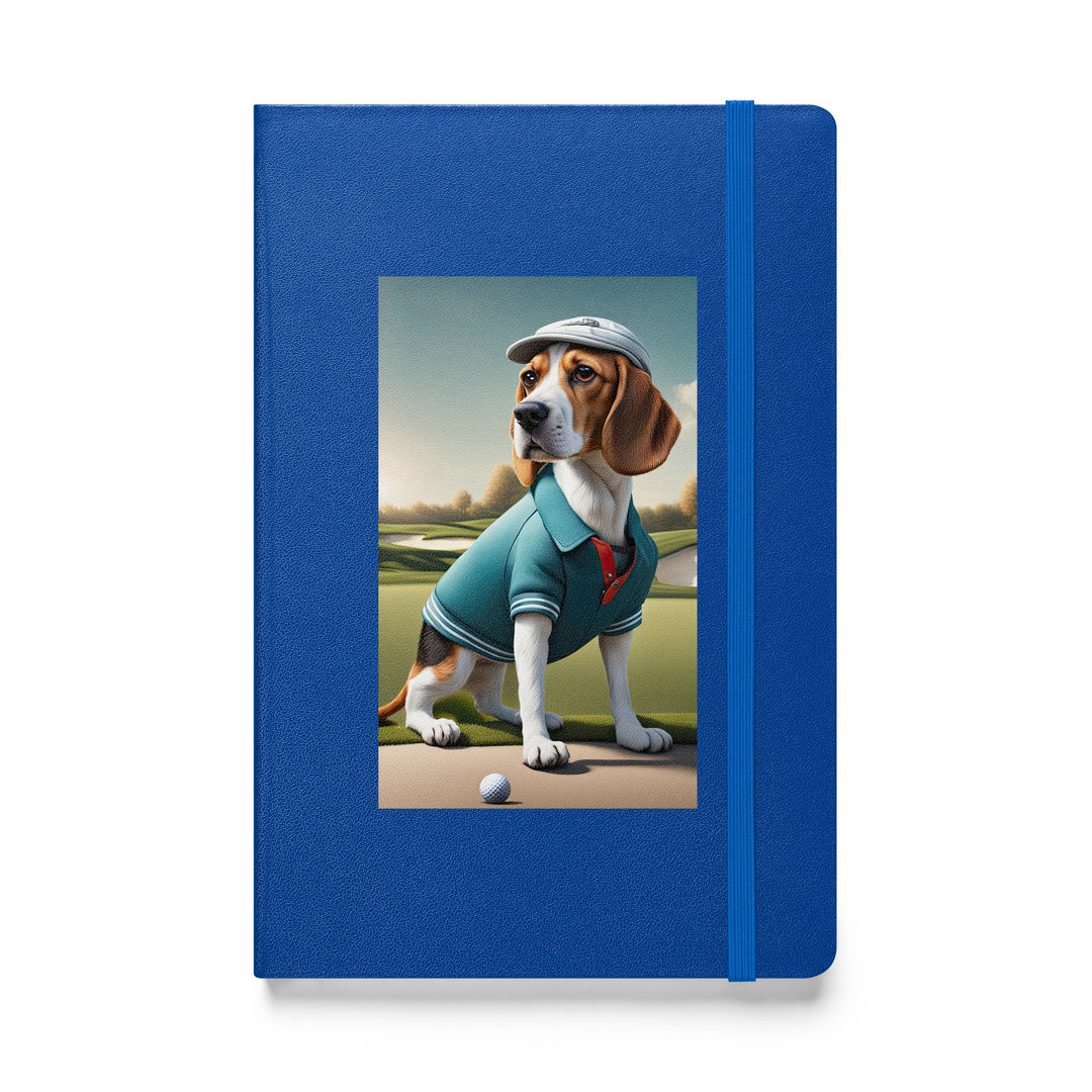 Beagle Golfer- Hardcover bound notebook v2