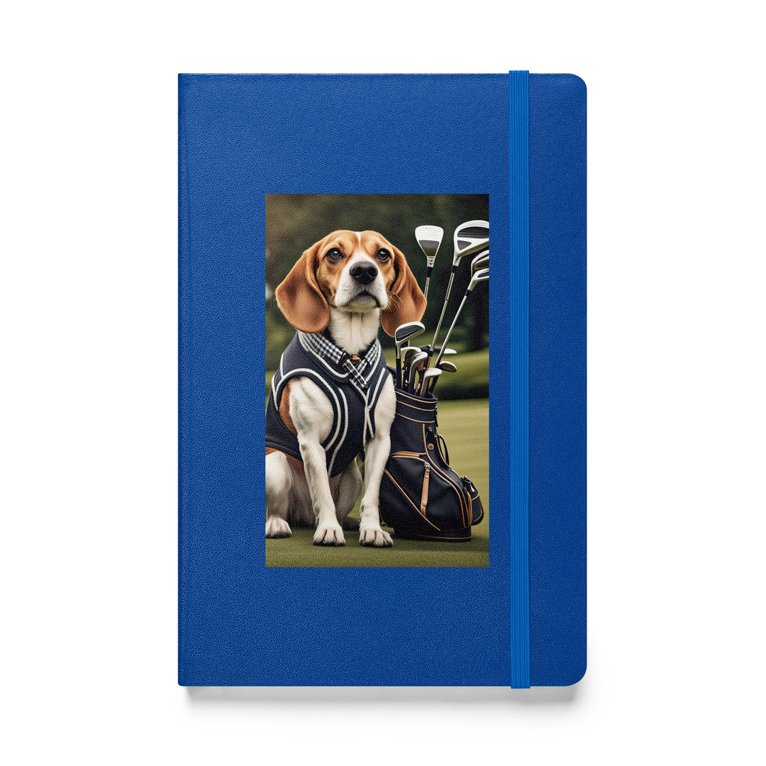 Beagle Golfer- Hardcover bound notebook