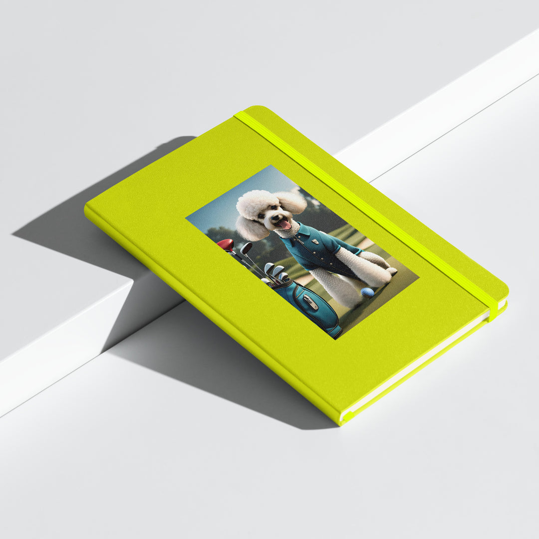 Poodle Golfer- Hardcover bound notebook