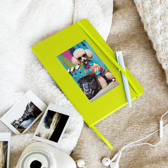 Poodle Golfer- Hardcover bound notebook v4