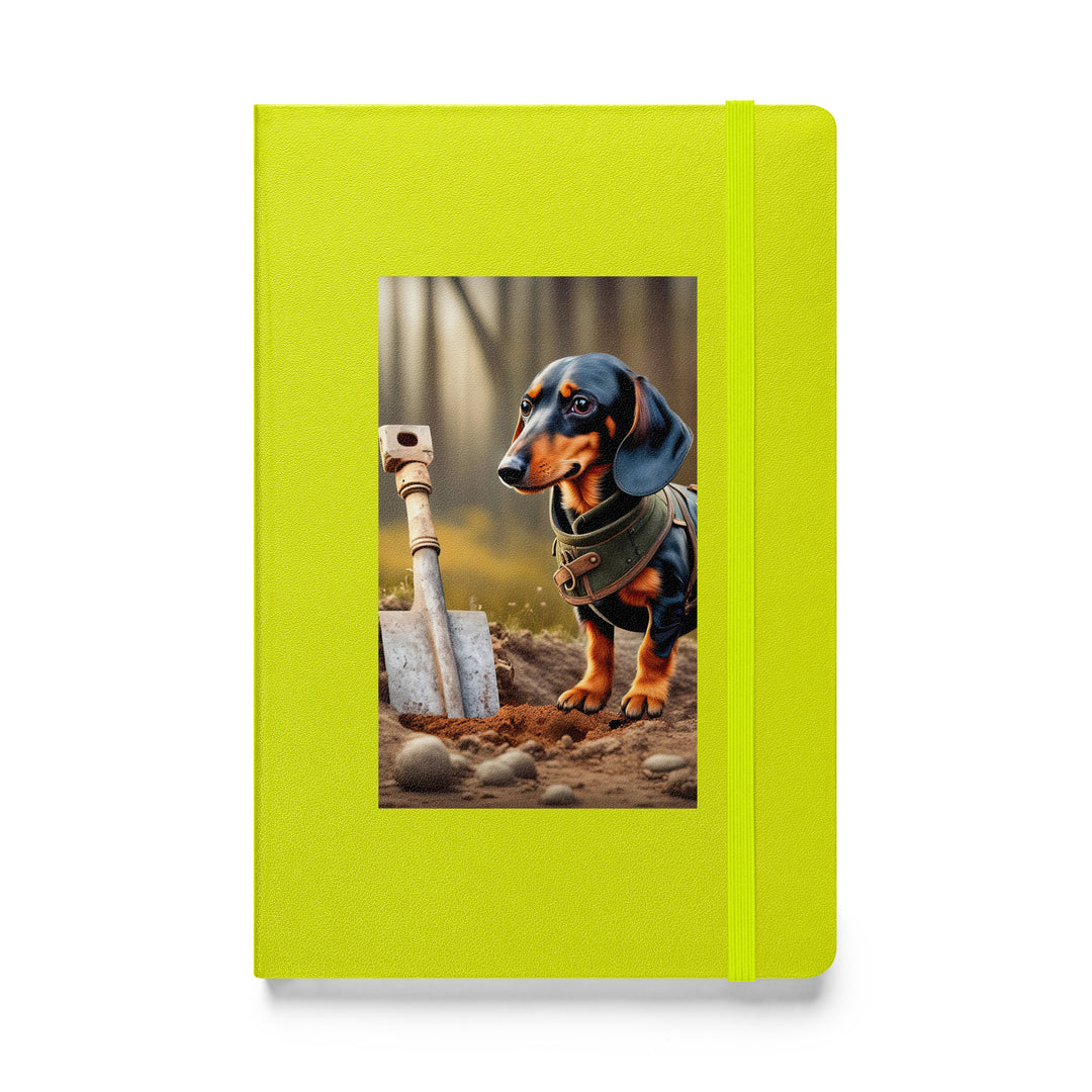 Dachshund- Hardcover bound notebook v4