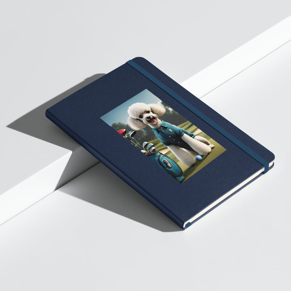 Poodle Golfer- Hardcover bound notebook