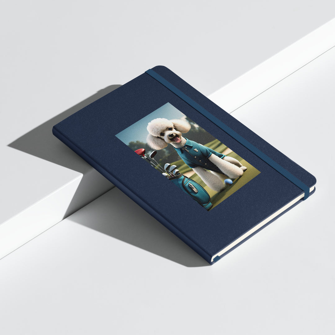 Poodle Golfer- Hardcover bound notebook