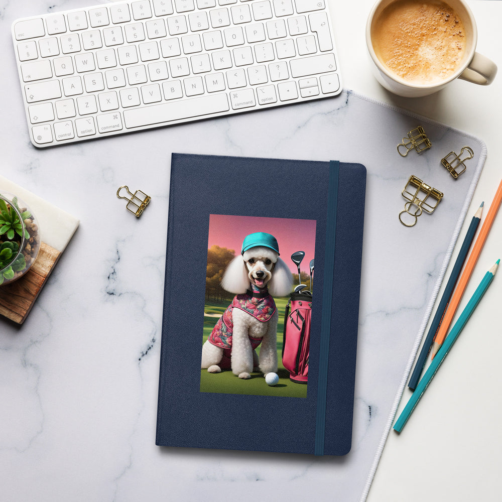 Poodle Golfer- Hardcover bound notebook v5