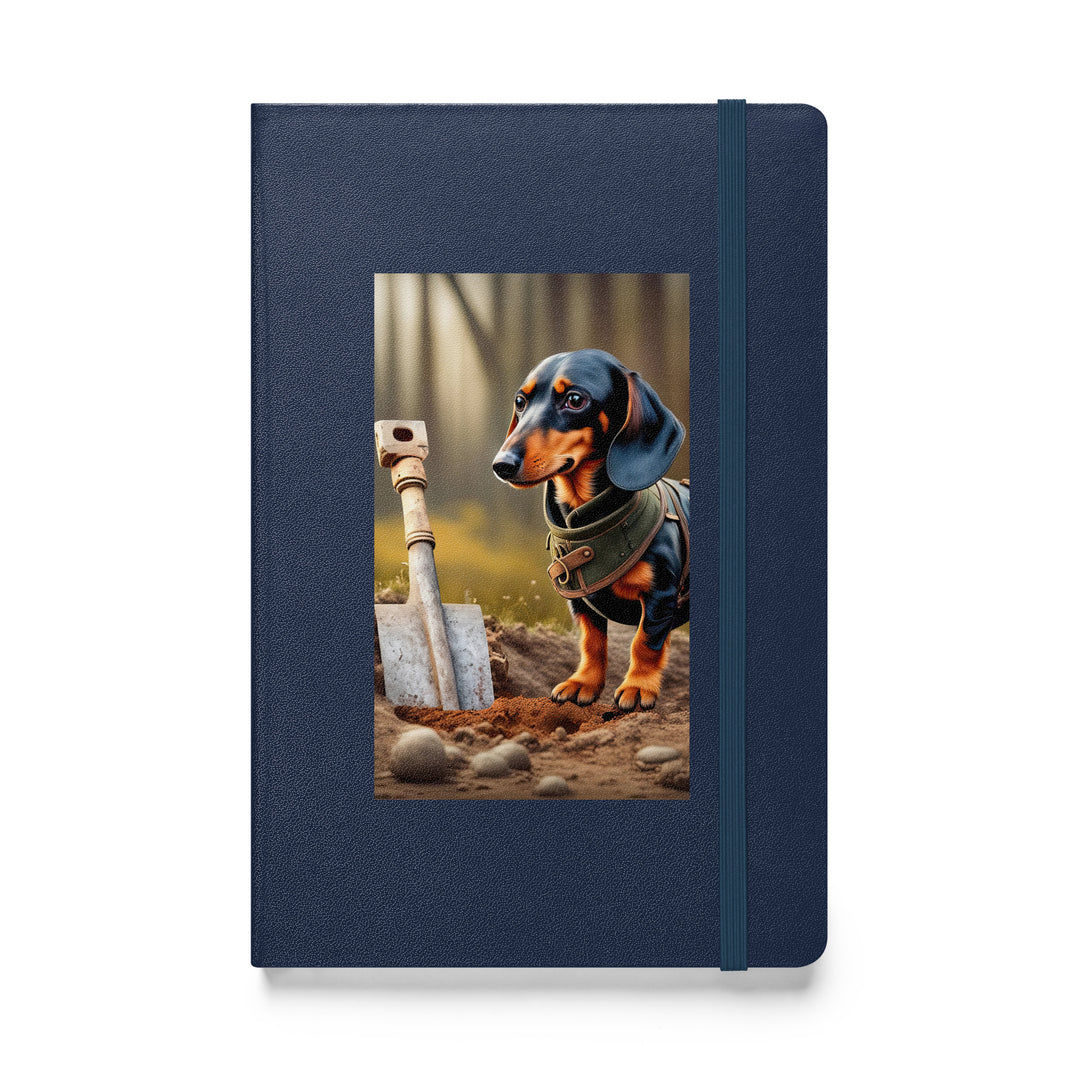 Dachshund- Hardcover bound notebook v4