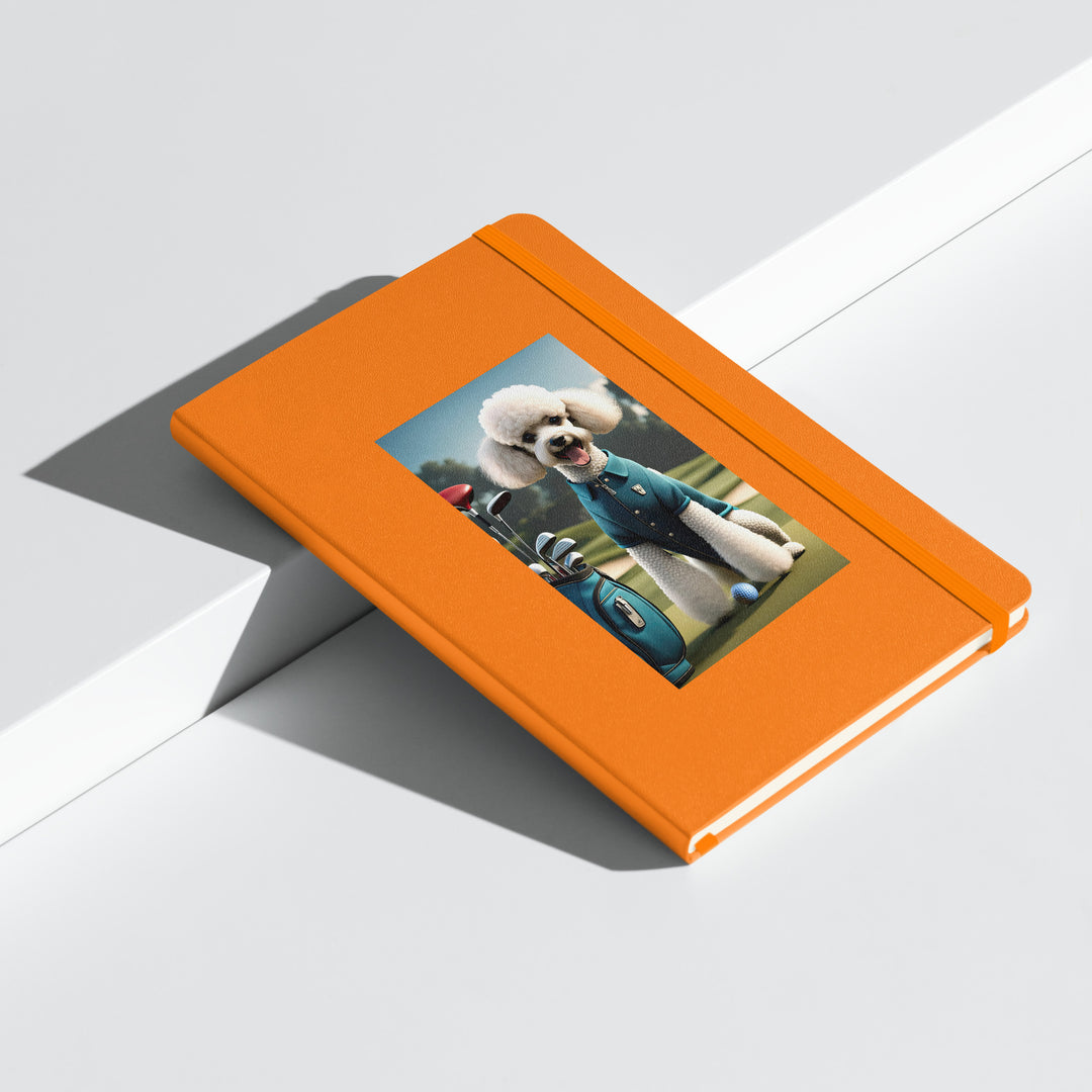 Poodle Golfer- Hardcover bound notebook