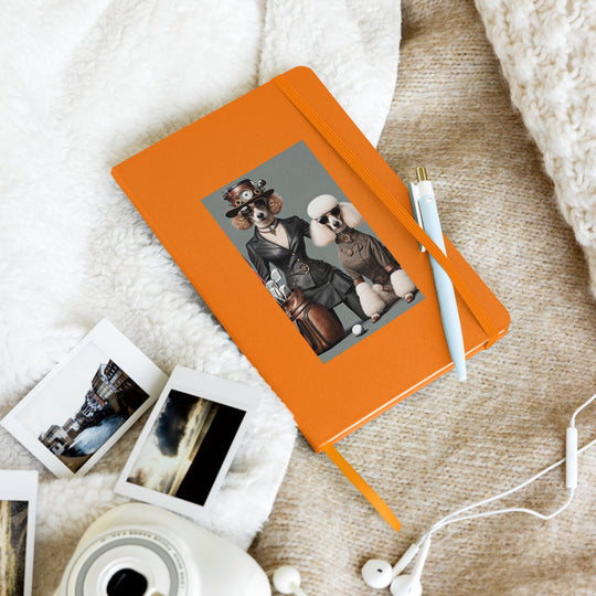 Poodle Golfer- Hardcover bound notebook v2