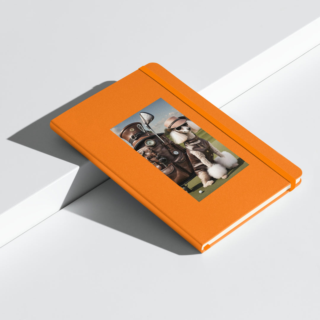 Poodle Golfer- Hardcover bound notebook v3