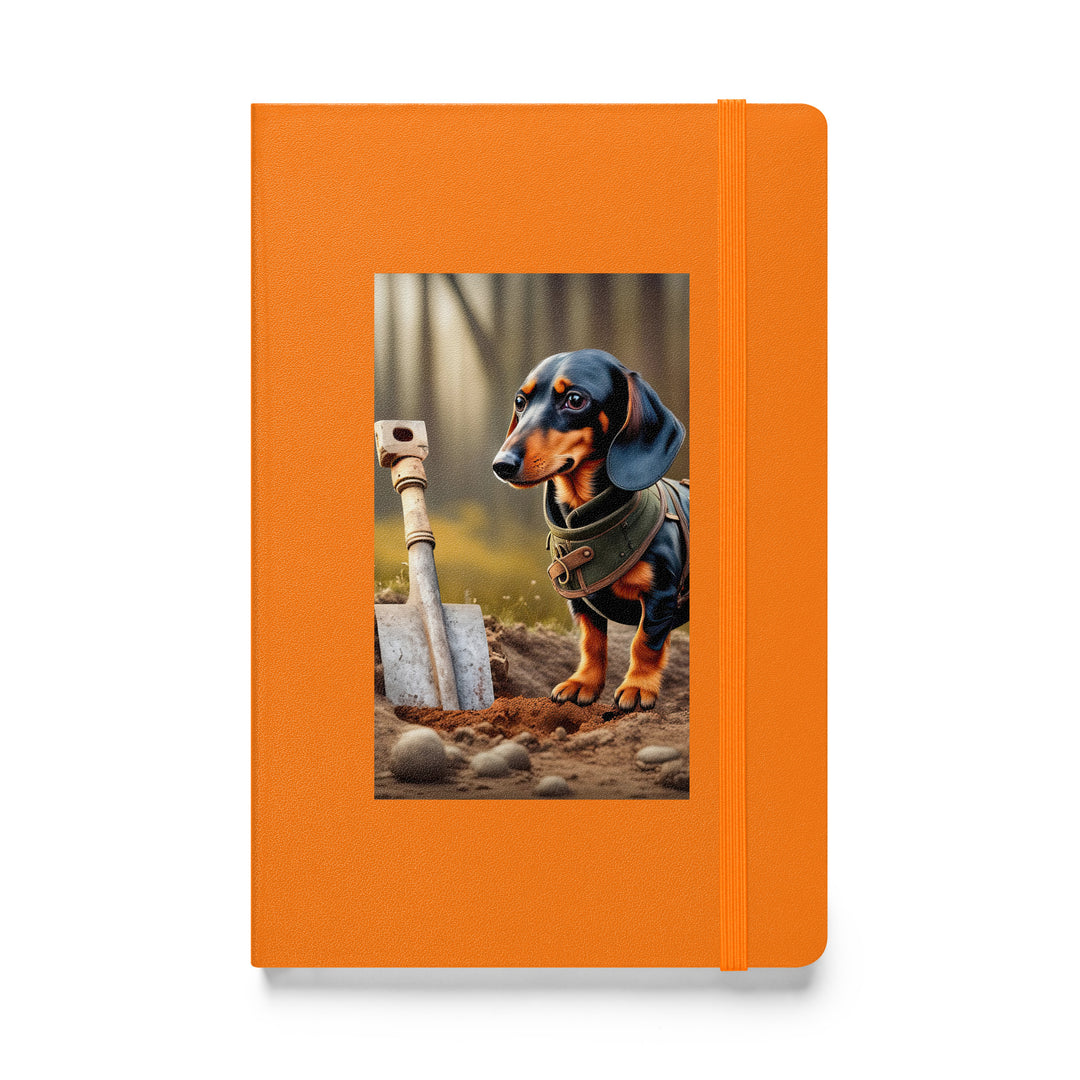 Dachshund- Hardcover bound notebook v4