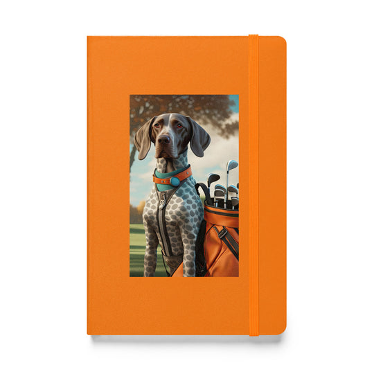 German Shorthaired Pointer Golfer- Hardcover bound notebook