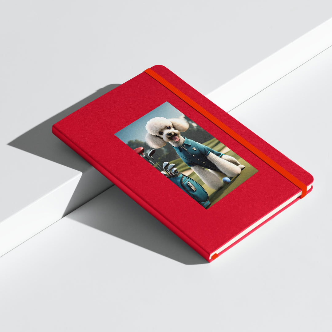 Poodle Golfer- Hardcover bound notebook