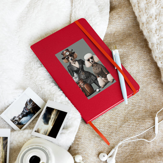 Poodle Golfer- Hardcover bound notebook v2
