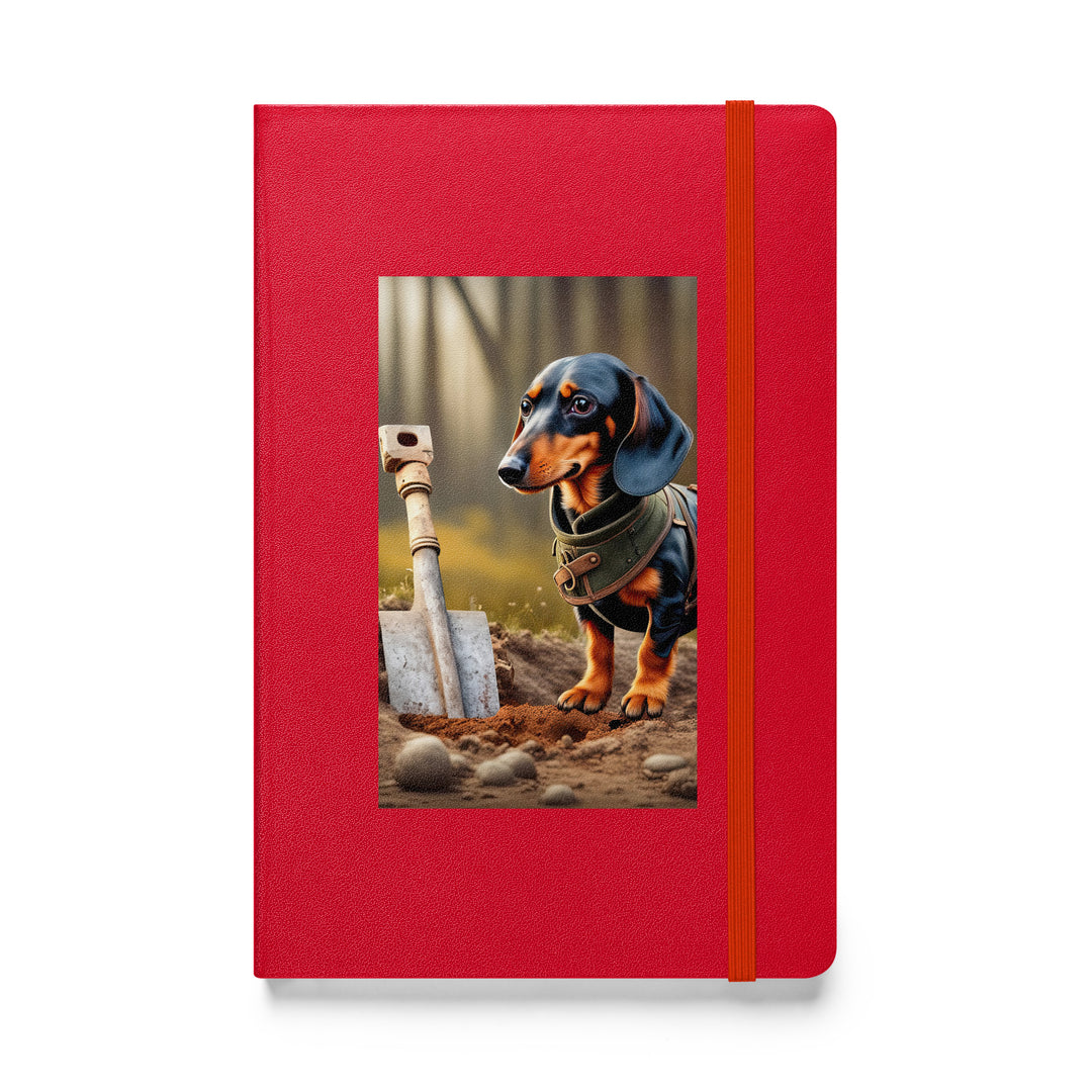 Dachshund- Hardcover bound notebook v4