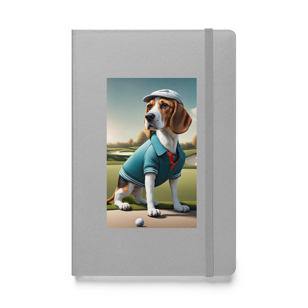 Beagle Golfer- Hardcover bound notebook v2