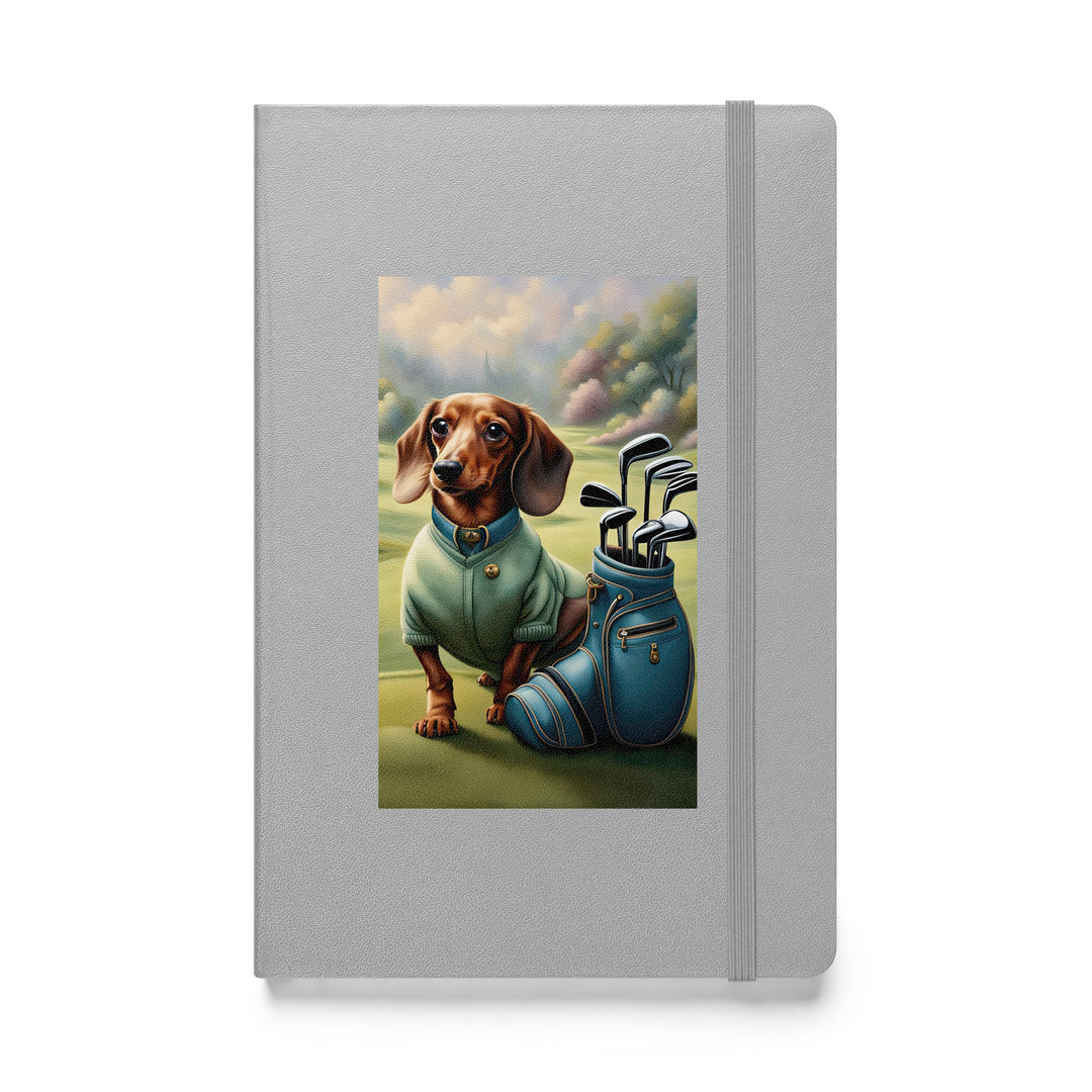 Dachshund Golfer- Hardcover bound notebook