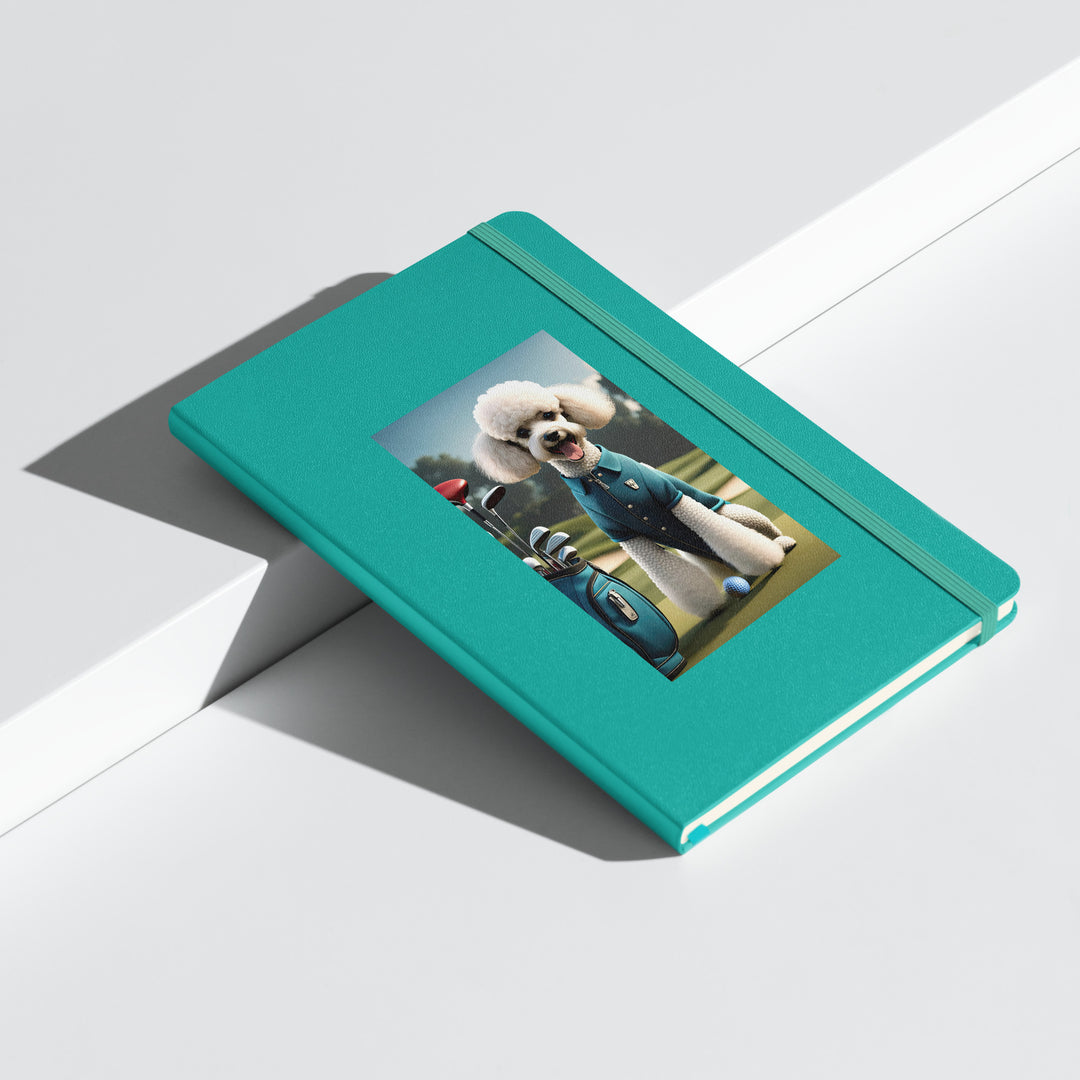 Poodle Golfer- Hardcover bound notebook