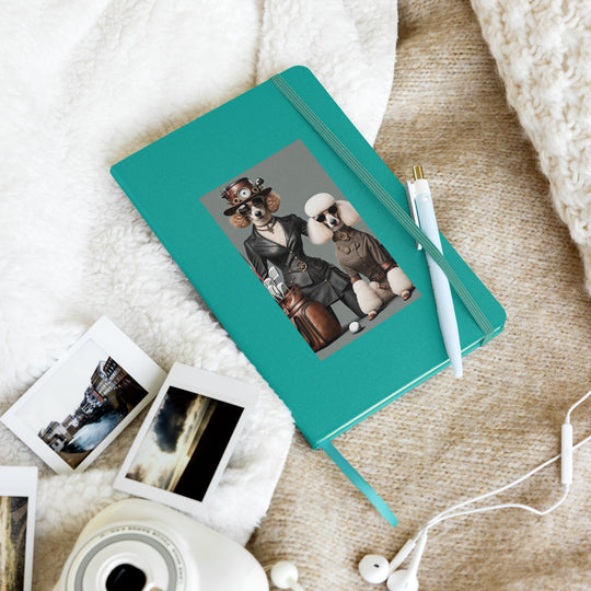 Poodle Golfer- Hardcover bound notebook v2