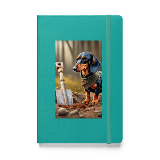 Dachshund- Hardcover bound notebook v4