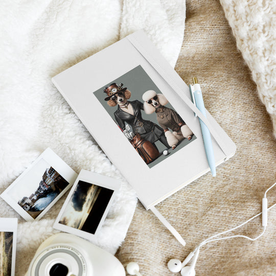 Poodle Golfer- Hardcover bound notebook v2