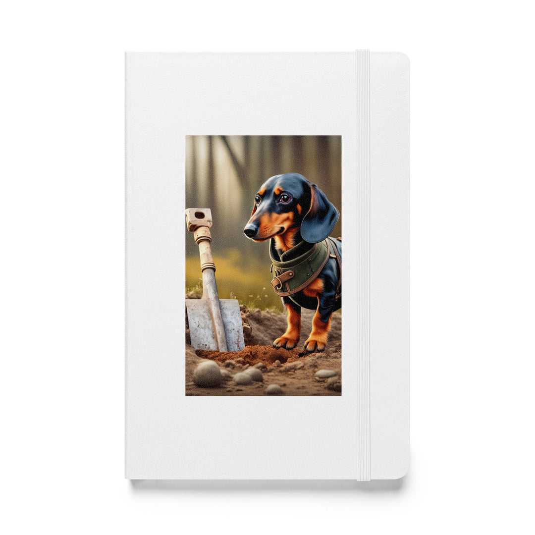 Dachshund- Hardcover bound notebook v4