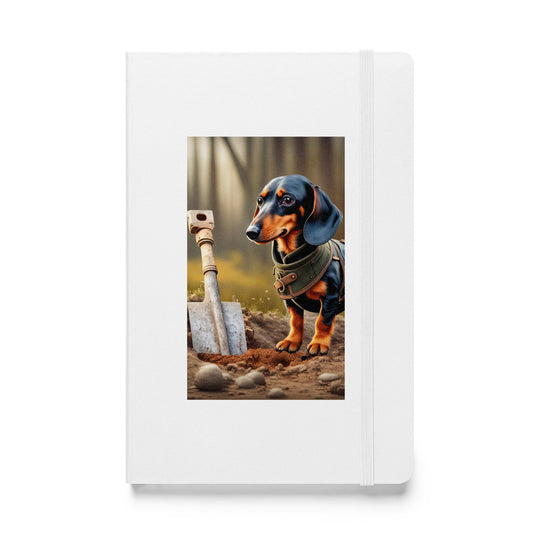 Dachshund- Hardcover bound notebook v4