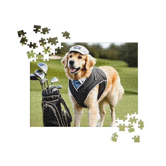 Golden Retriever Golfer- Jigsaw puzzle V4