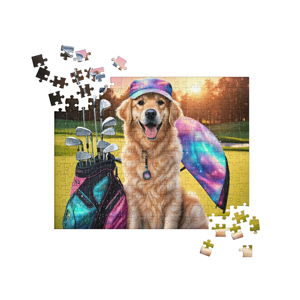 Golden Retriever Golfer- Jigsaw Puzzle V8