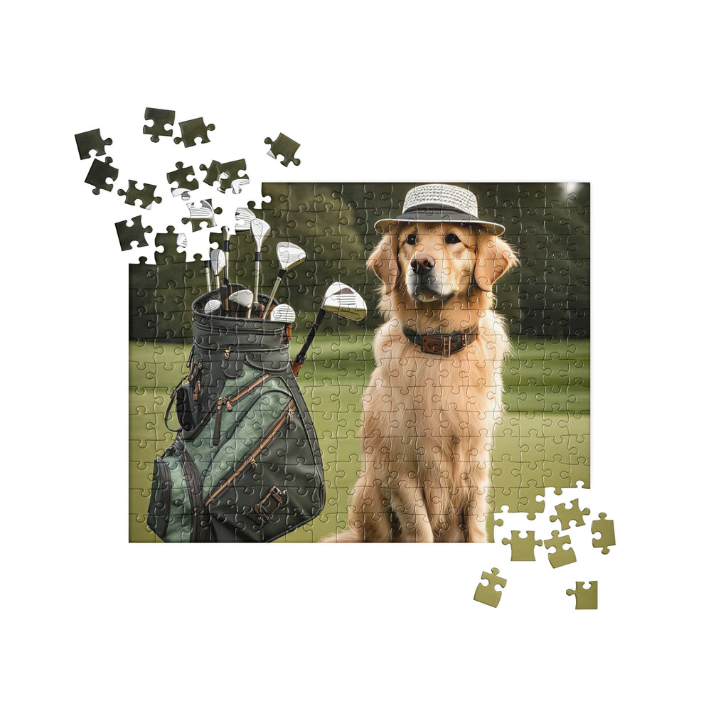 Golden Retriever Golfer- Jigsaw Puzzle V18