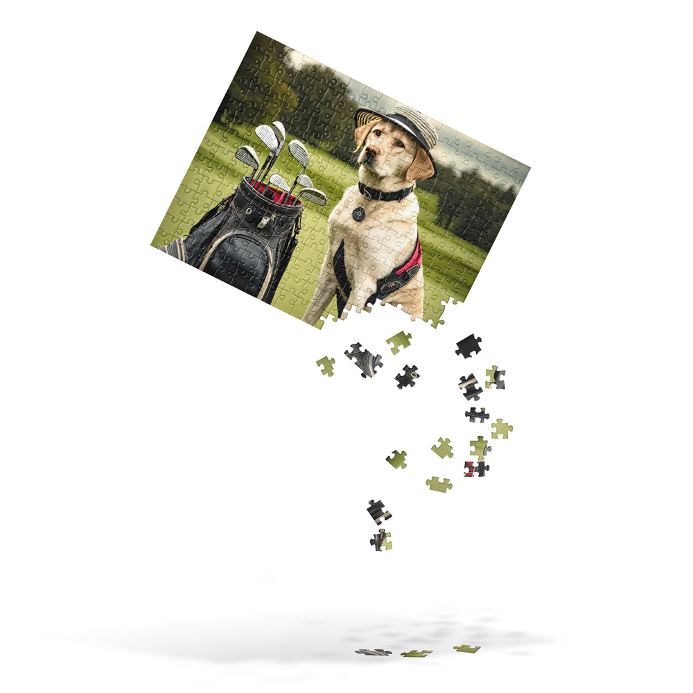 Golden Retriever Golfer- Jigsaw Puzzle V20