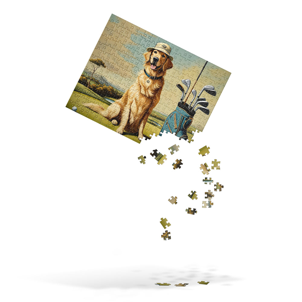 Golden Retriever Golfer- Jigsaw Puzzle V25