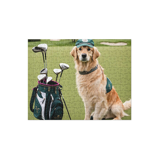 Golden Retriever Golfer- Jigsaw Puzzle V29