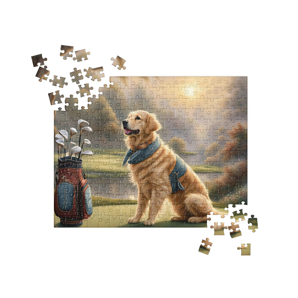 Golden Retriever Golfer- Jigsaw Puzzle V32