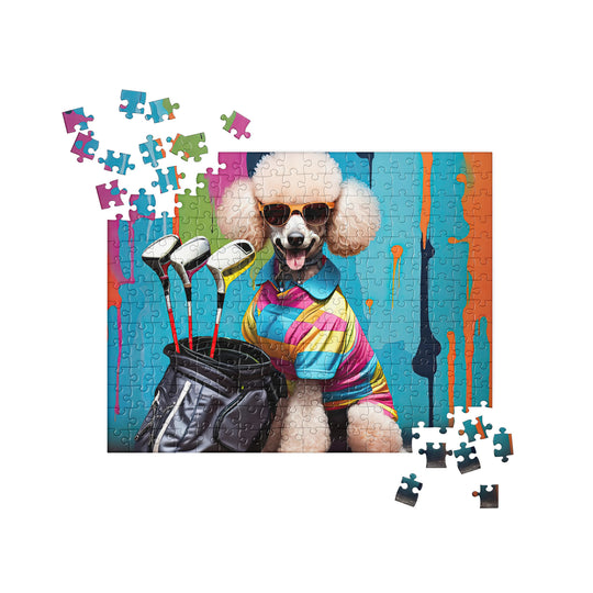 Poodle Golfer- Jigsaw Puzzle v4