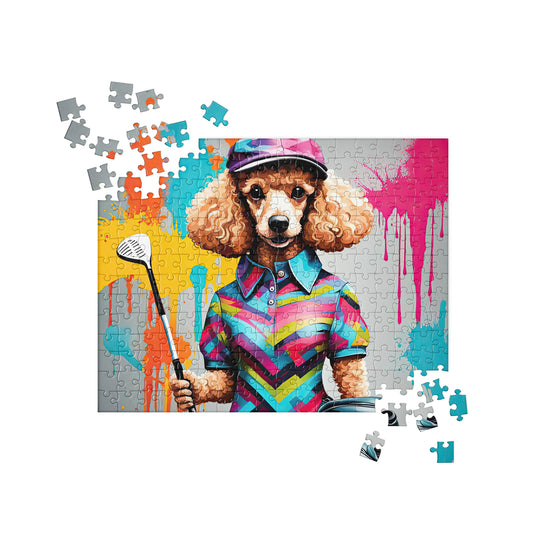 Poodle Golfer- Jigsaw Puzzle v6