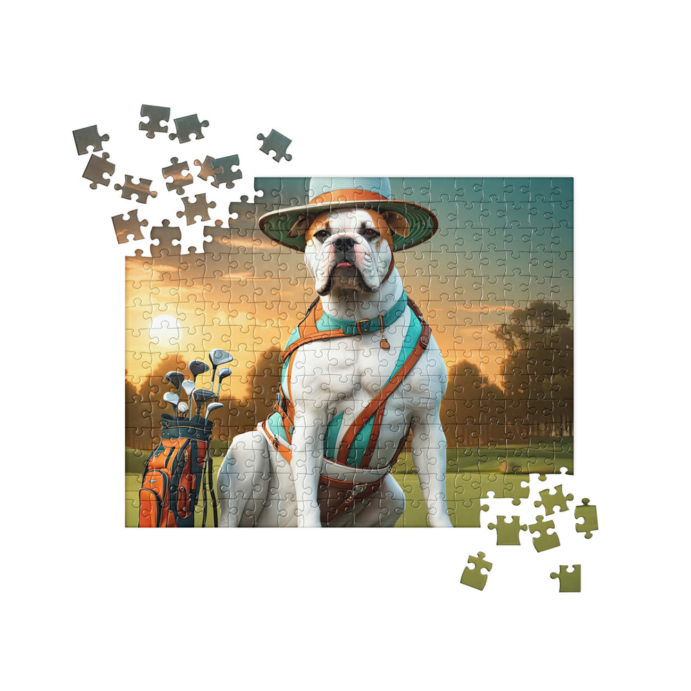 American Bulldog Golfer- Jigsaw Puzzle v2