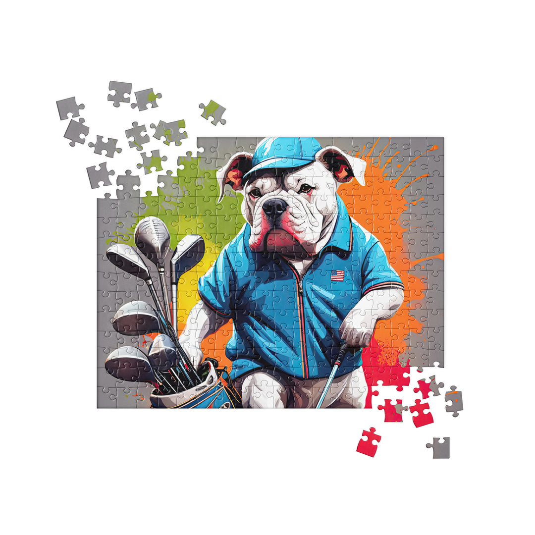 Bulldog Golfer- Jigsaw Puzzle v3