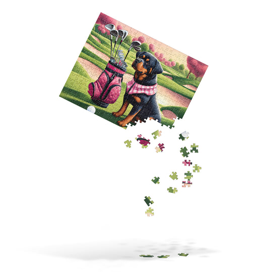 Rottweiler Golfer- Jigsaw Puzzle
