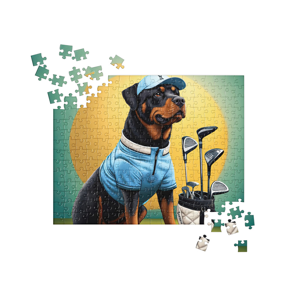 Rottweiler Golfer- Jigsaw Puzzle v2