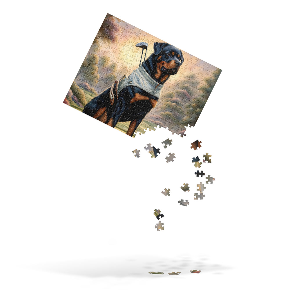 Rottweiler Golfer- Jigsaw Puzzle v3