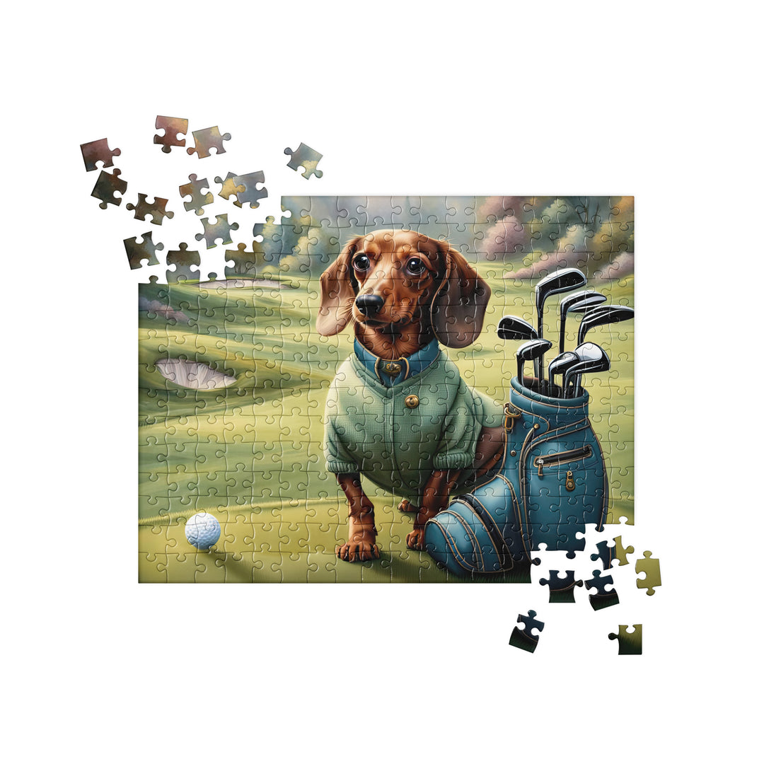 Dachshund Golfer- Jigsaw Puzzle