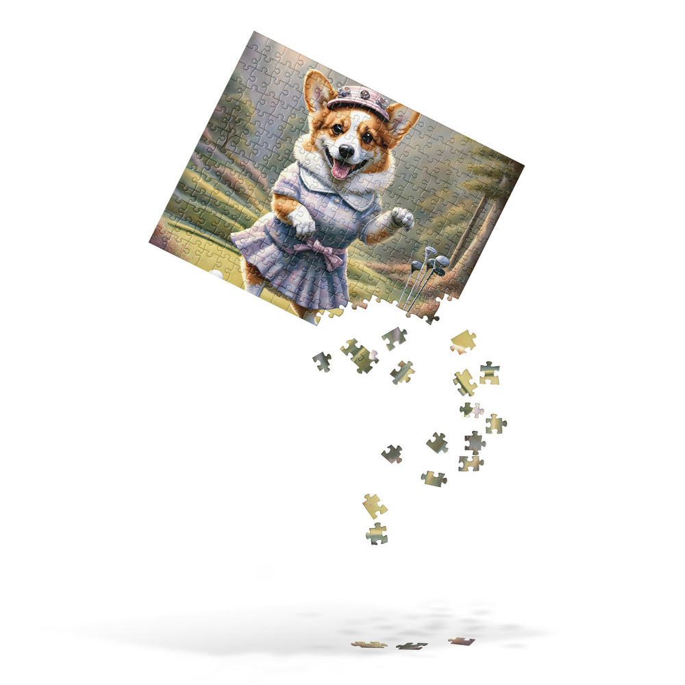 Pembroke Welsh Corgi Golfer- Jigsaw Puzzle v2