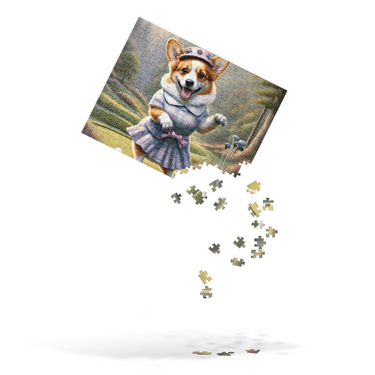 Pembroke Welsh Corgi Golfer- Jigsaw Puzzle v2