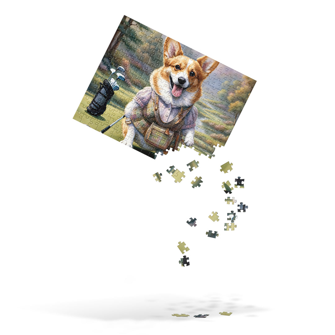 Pembroke Welsh Corgi Golfer- Jigsaw Puzzle v3