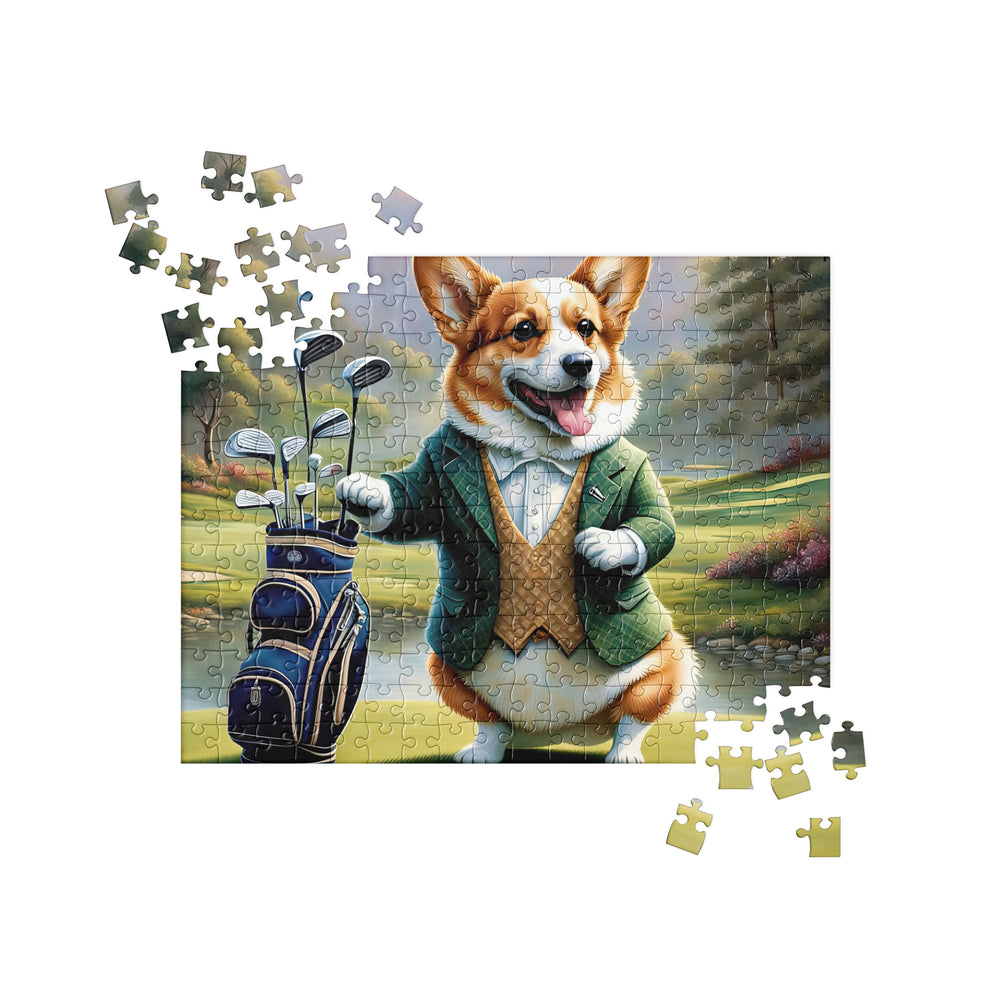 Pembroke Welsh Corgi Golfer- Jigsaw Puzzle v4